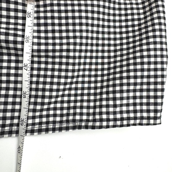 OLD NAVY NWT Women's 2X Black White Gingham Waist-Defined Puff-Sleeve Mini Dress - Picture 9 of 10